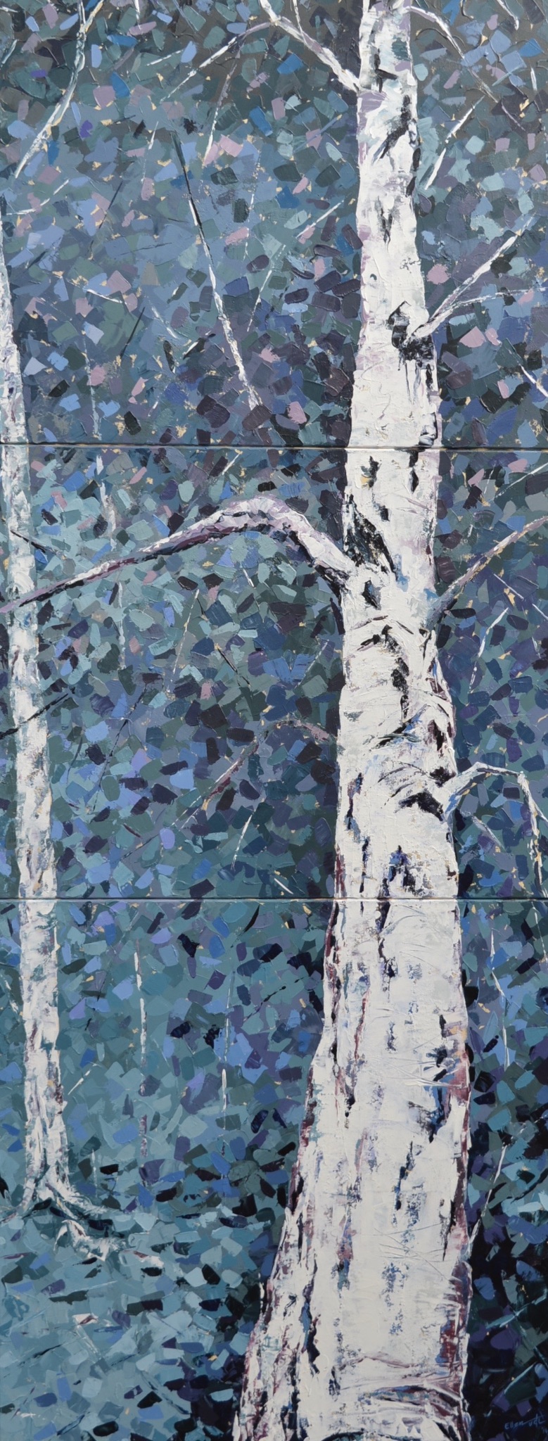 09 Birch II Acryl auf Leinwand 260x100 cm